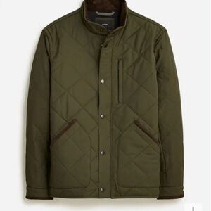 J. Crew Sussex Quilted Jacket PrimaLoft Insulation Olive Green